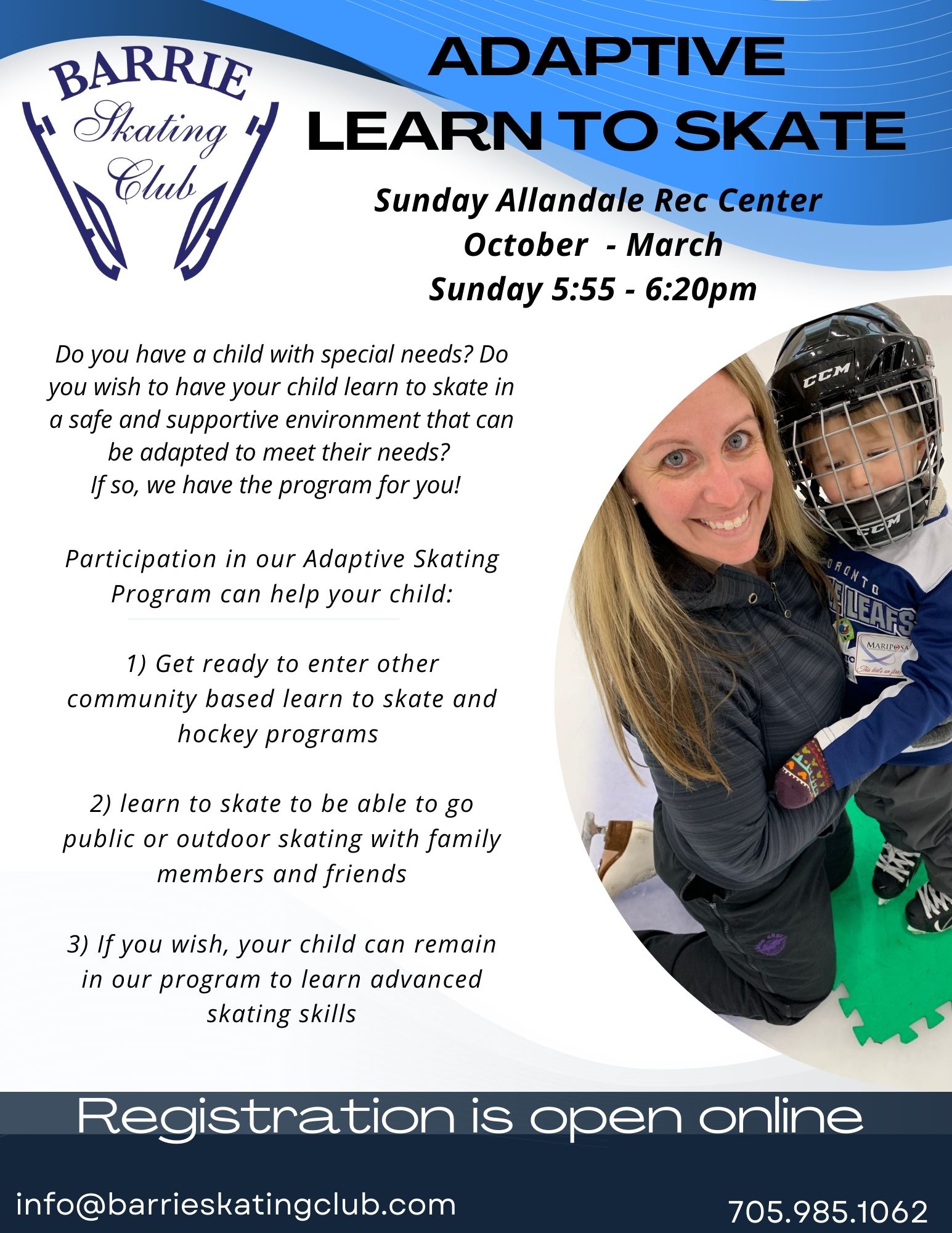 Adaptive Learn to Skate Barrie Skating Club